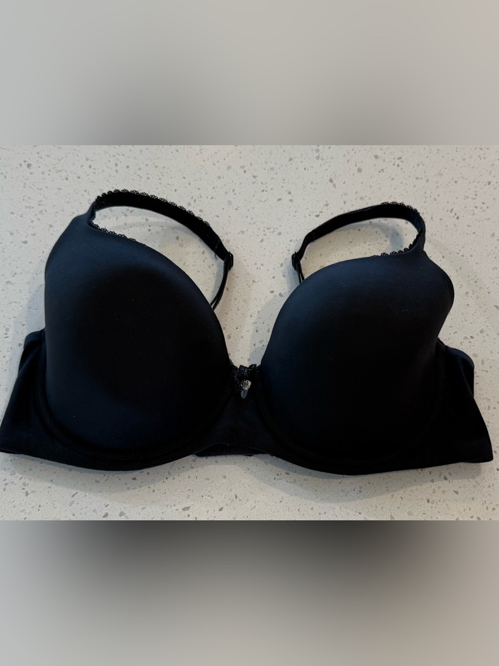 38D Victoria’s Secret Body By Victoria Lined Demi Black Bra Lightly Padded Wired